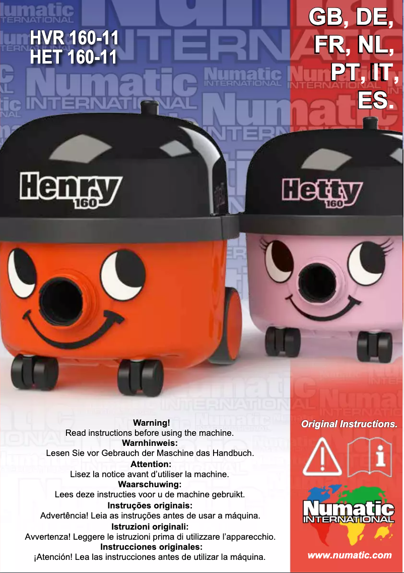 Page n°1 - Manuel utilisateur Numatic Henry Compact