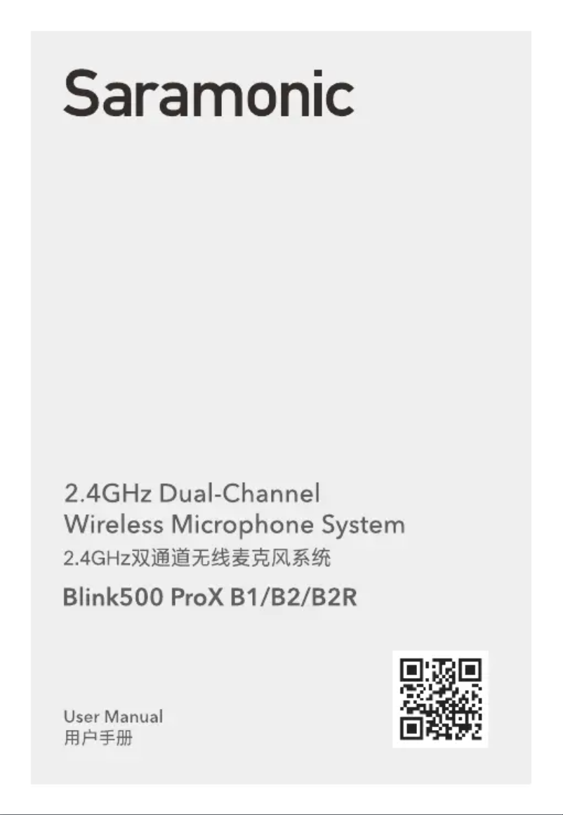 Página 1 del manual Manual de usuario Saramonic Blink500 ProX B2