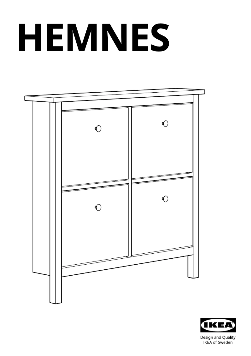 Page 1 de la notice Manuel utilisateur Ikea HEMNES 201.612.09