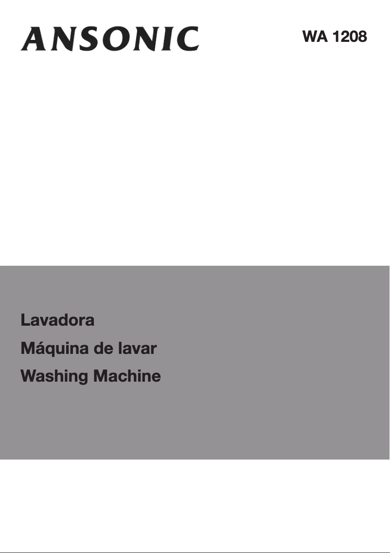 Page 1 de la notice Manuel utilisateur Ansonic WA 1208