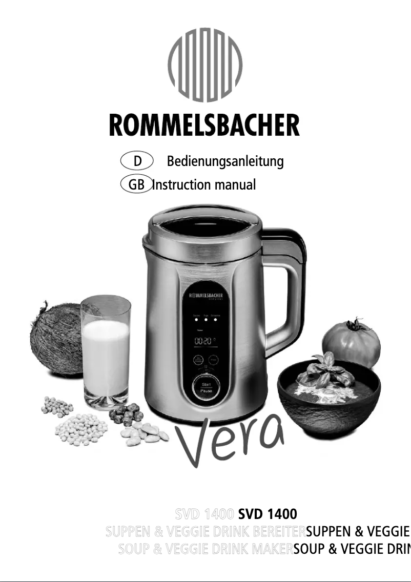 Page 1 de la notice Manuel utilisateur Rommelsbacher SVD 1400