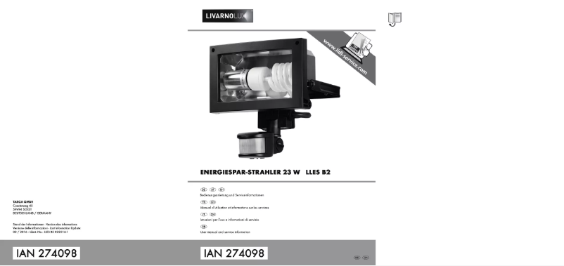 Page 1 de la notice Manuel utilisateur Livarno Lux LLES B2