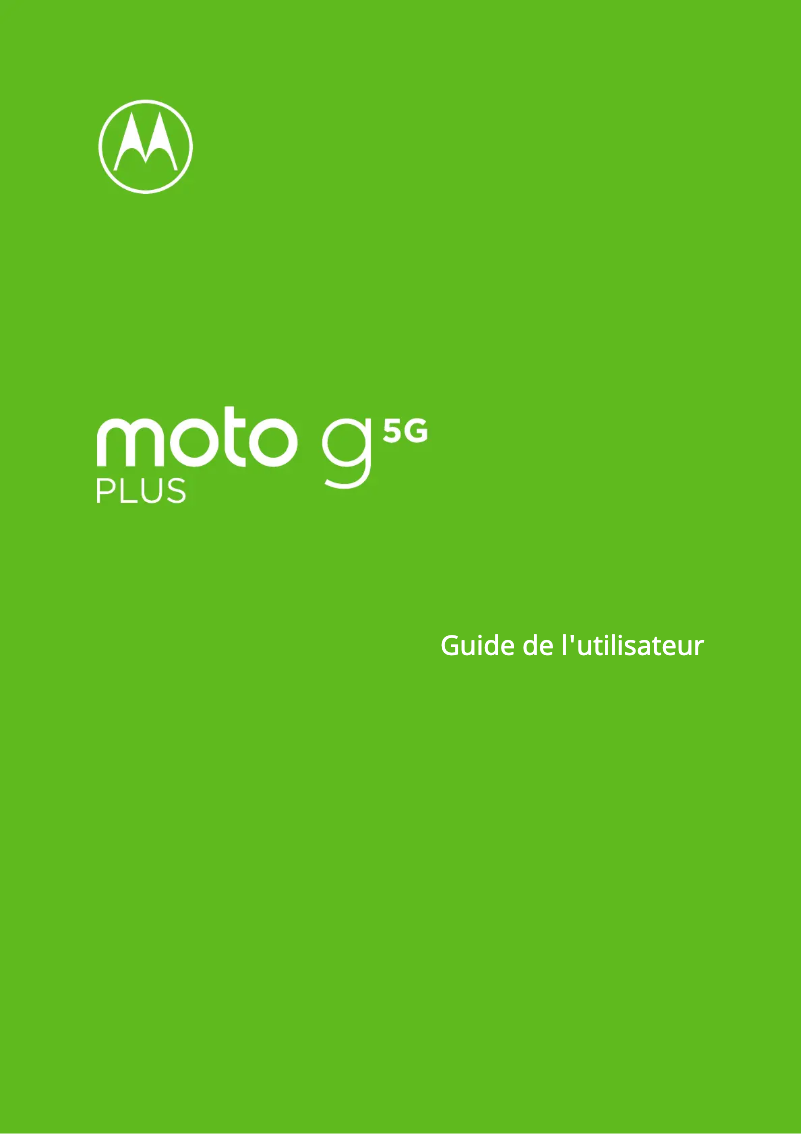 Image de la première page du manuel de l'appareil Moto G 5G Plus