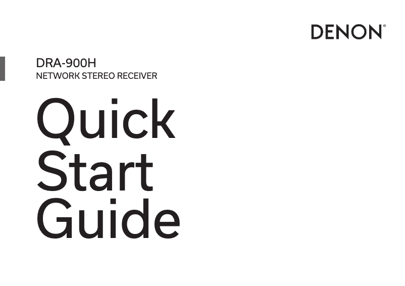 Page n°1 - Guide de démarrage rapide Denon DRA-900H