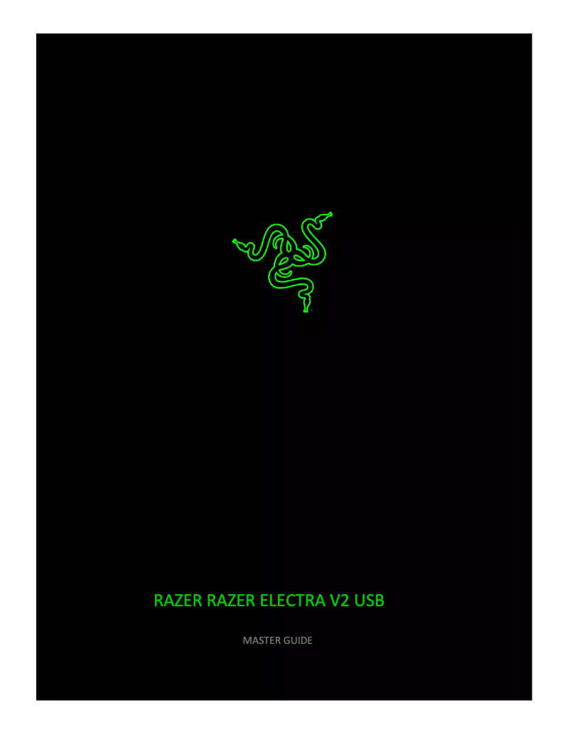 Page 1 de la notice Manuel utilisateur Razer Electra V2