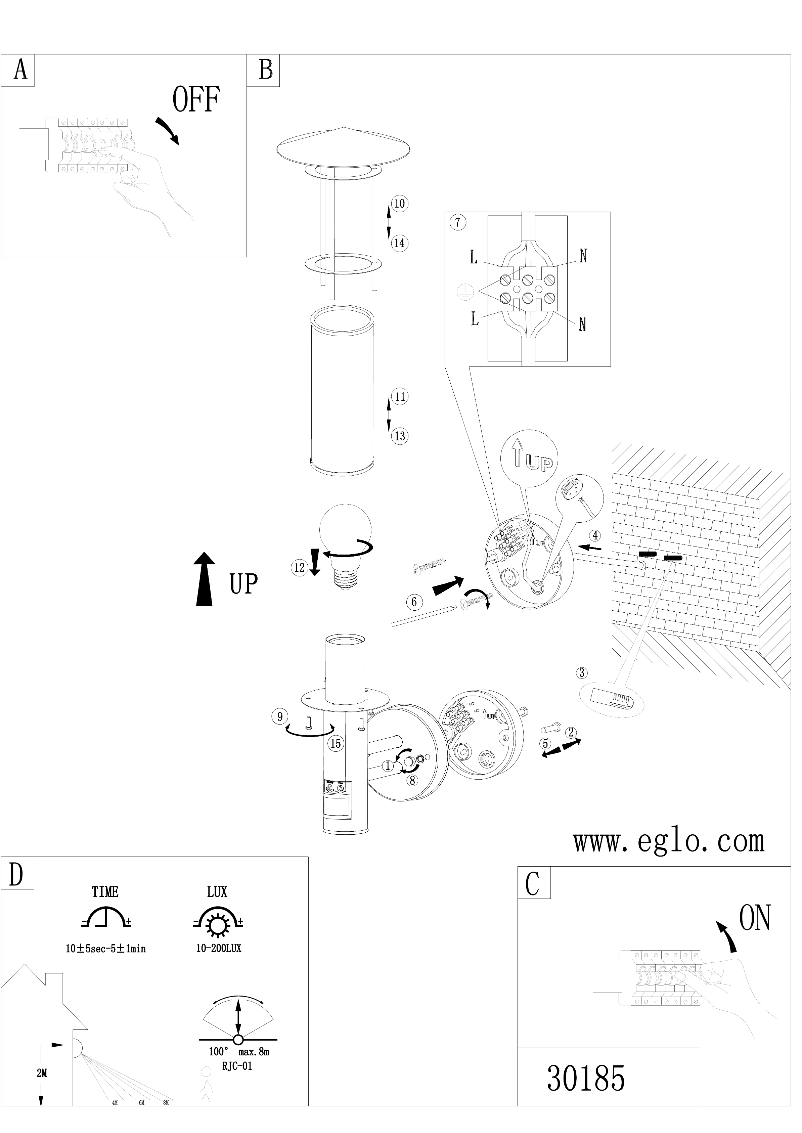 Page n°1 - Manuel utilisateur Eglo Lisio