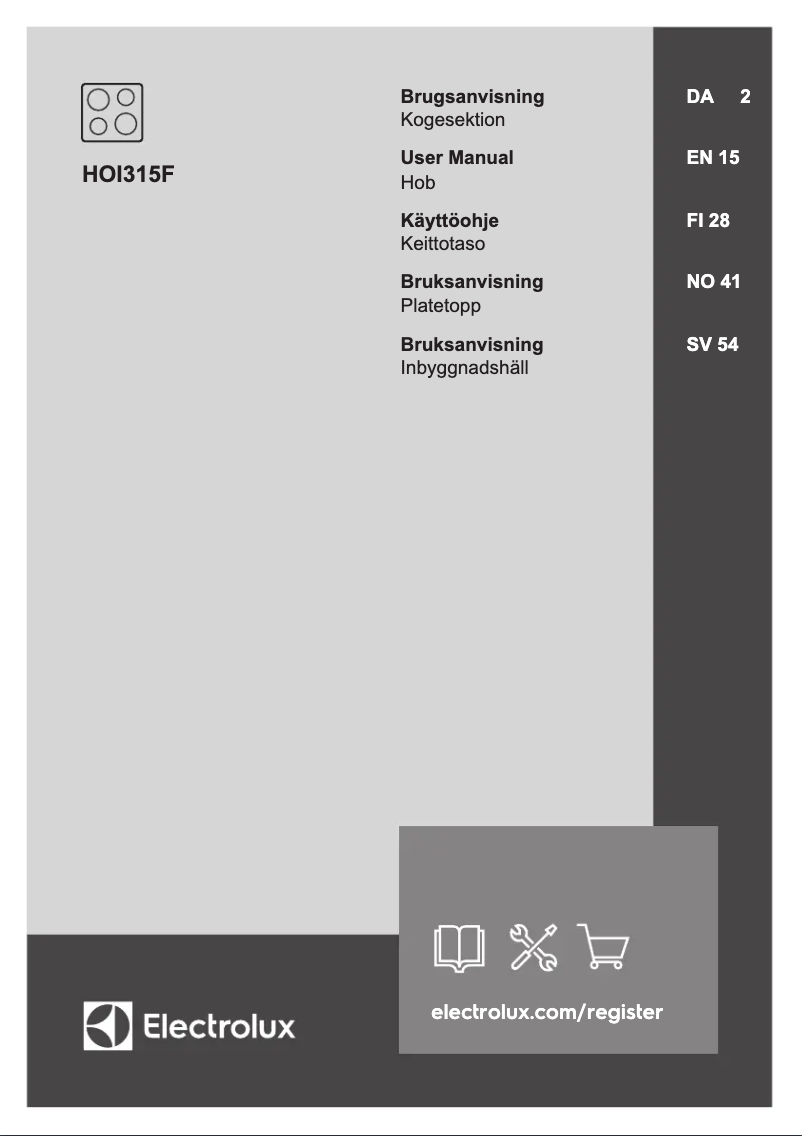 Page n°1 - Manuel utilisateur Electrolux HOI315F