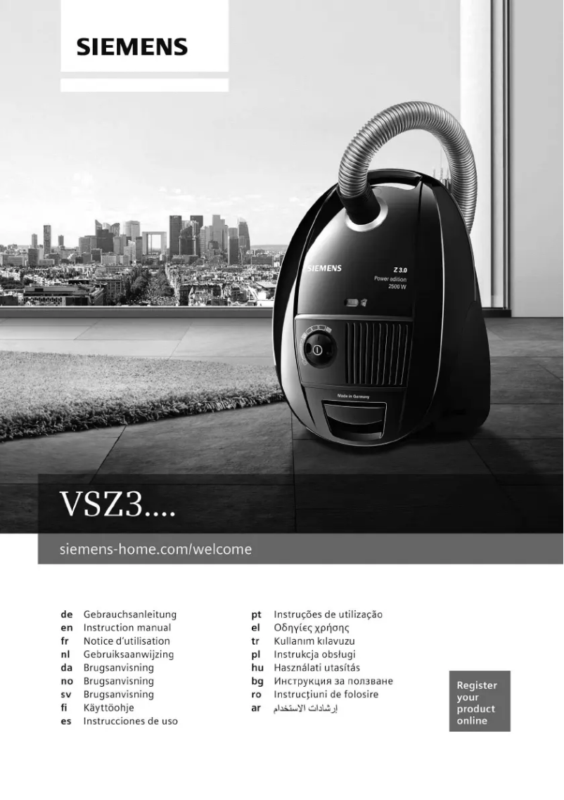 Page 1 de la notice Manuel utilisateur Siemens VSZ320M1