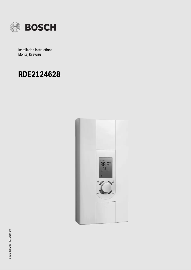 Página 1 del manual Manual de usuario Bosch RDE2124628