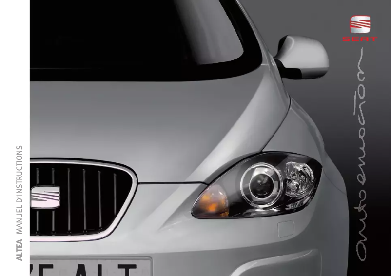 Image de la première page du manuel de l'appareil Altea (2010)