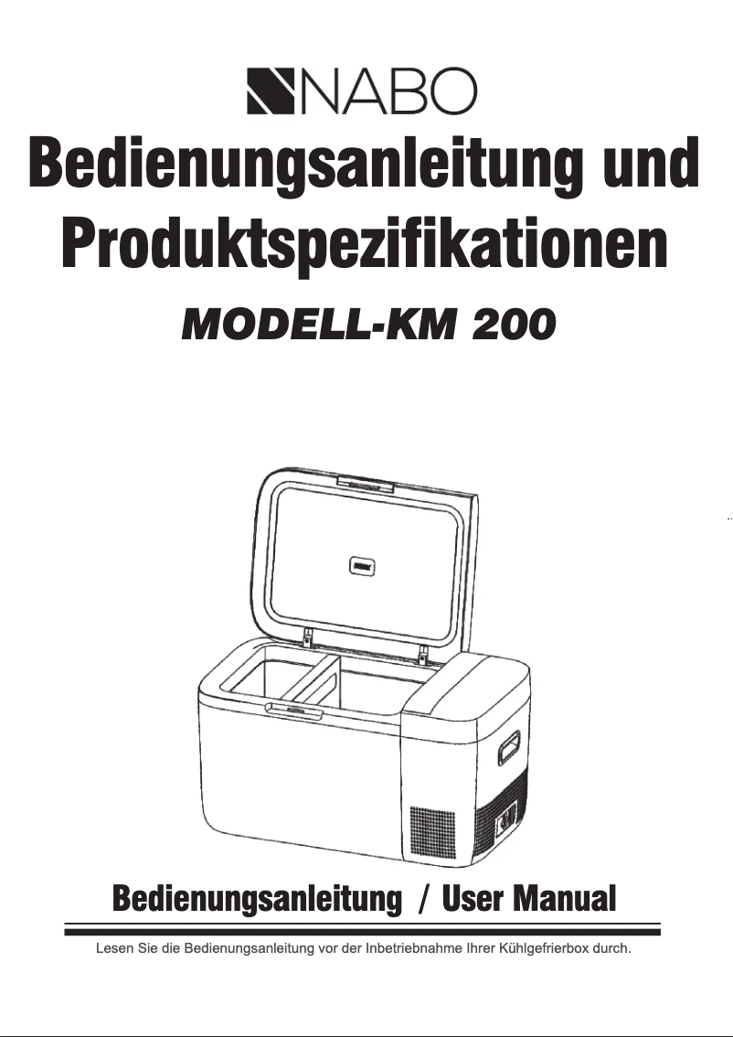 Image de la première page du manuel de l'appareil KM 200