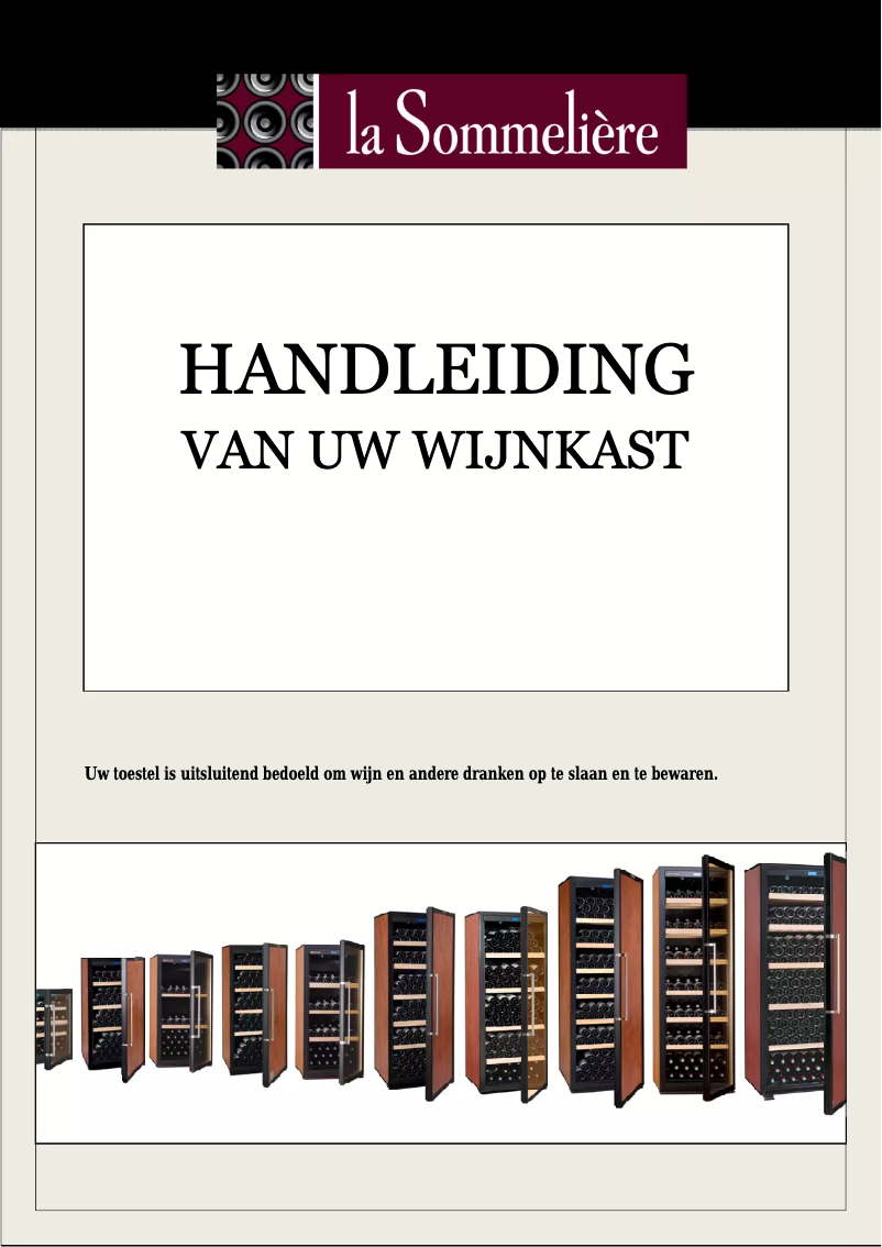 Página 1 del manual Manual de usuario La Sommelière TRV140