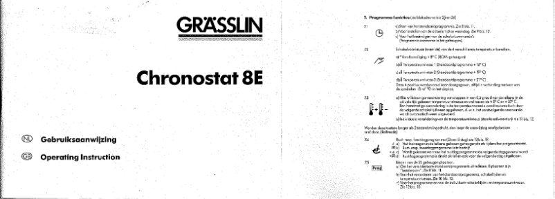 Page 1 de la notice Manuel utilisateur Johnson Control Chronostat 8E