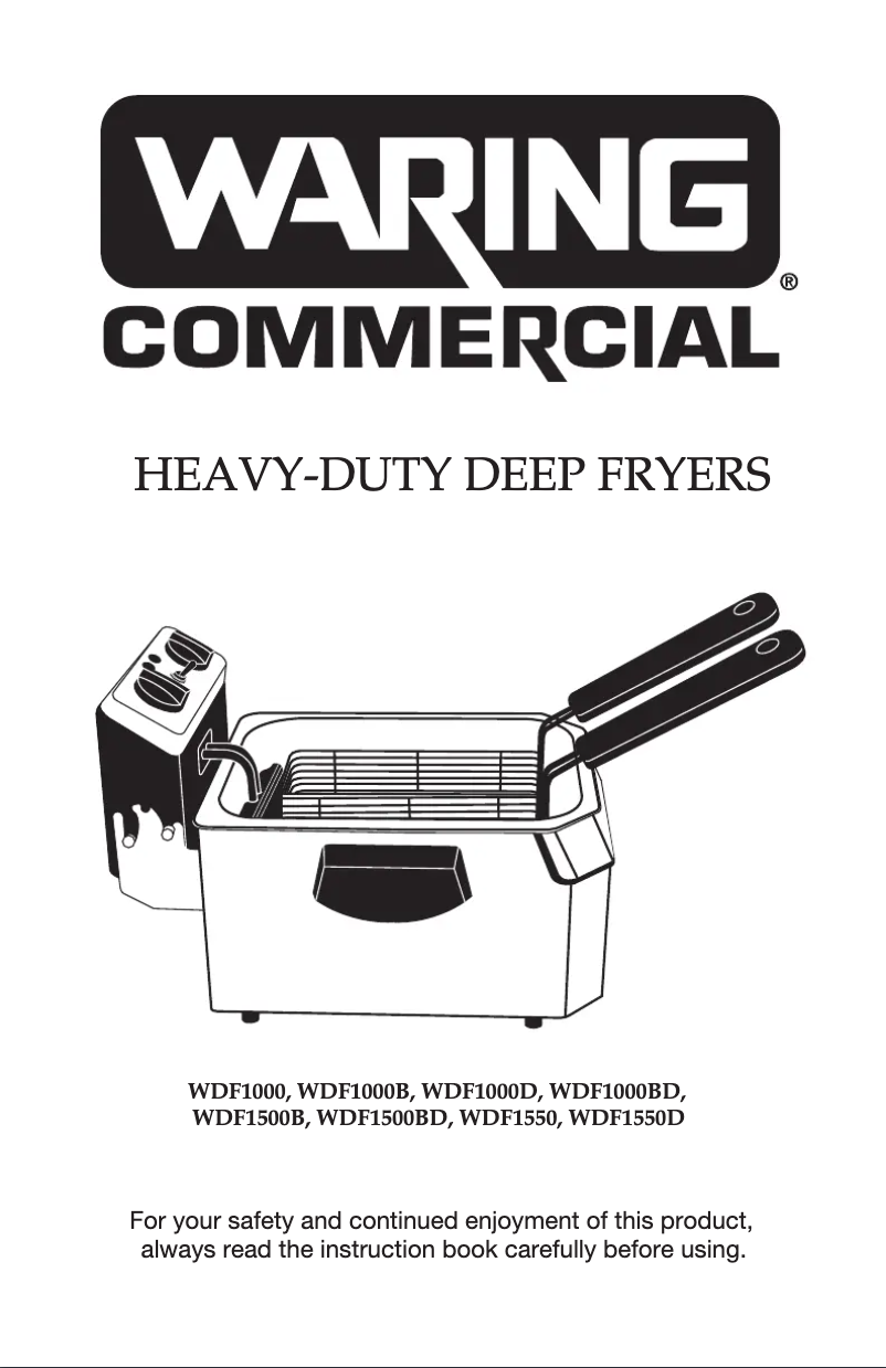 Page n°1 - Manuel utilisateur Waring Commercial WDF1000D