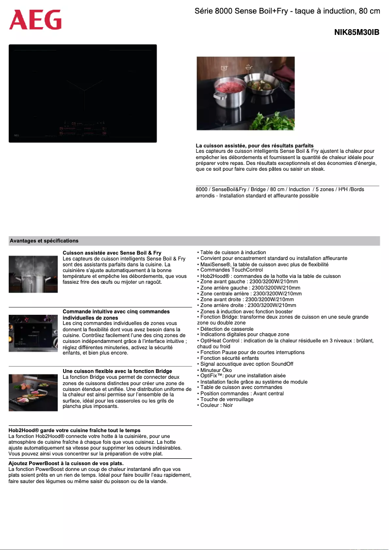 Image de la première page du manuel de l'appareil NIK85M30IB