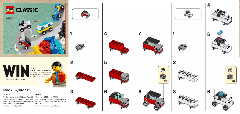 Page n°1 - Manuel utilisateur Lego Classic 30510