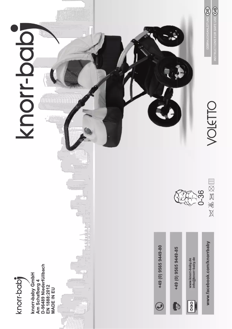 Page n°1 - Manuel utilisateur Knorr-Baby Voletto Sport