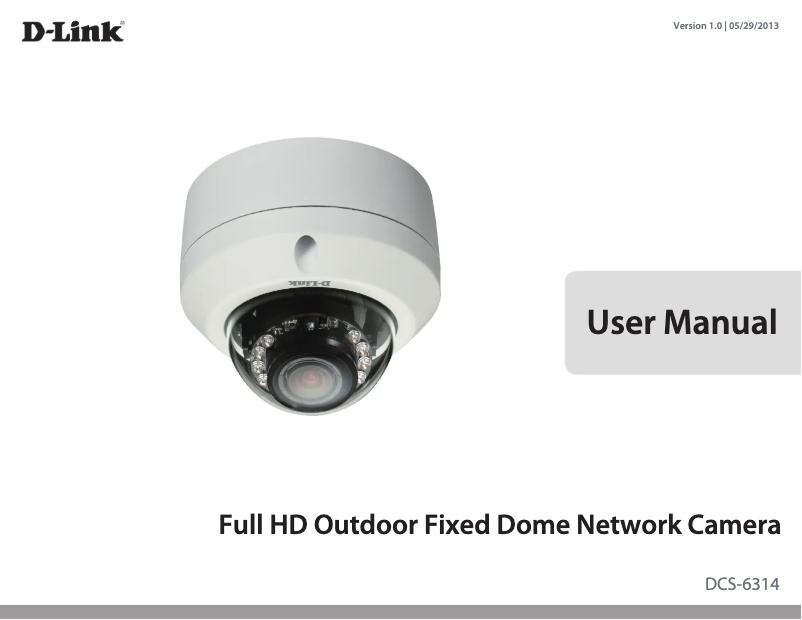 Image de la première page du manuel de l'appareil DCS-6314BS