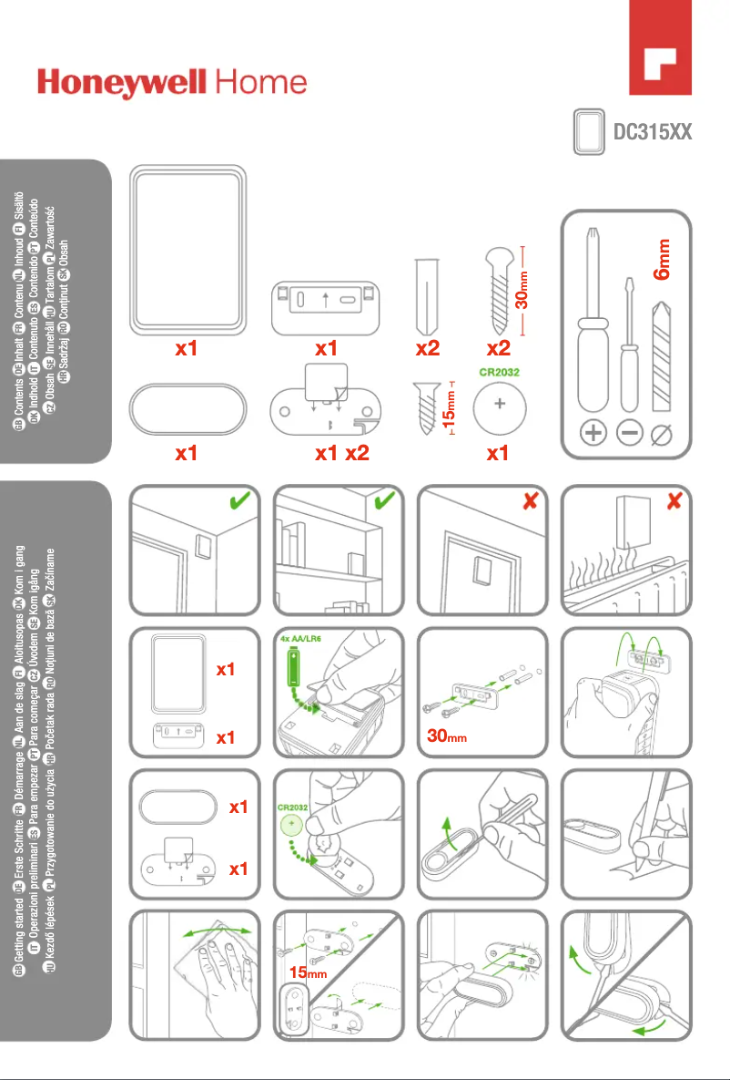 Page 1 de la notice Manuel utilisateur Honeywell DC315SGL