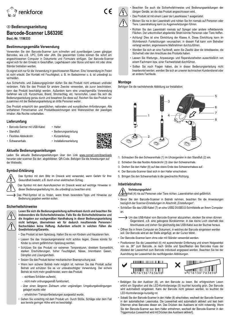 Image de la première page du manuel de l'appareil LS6320E
