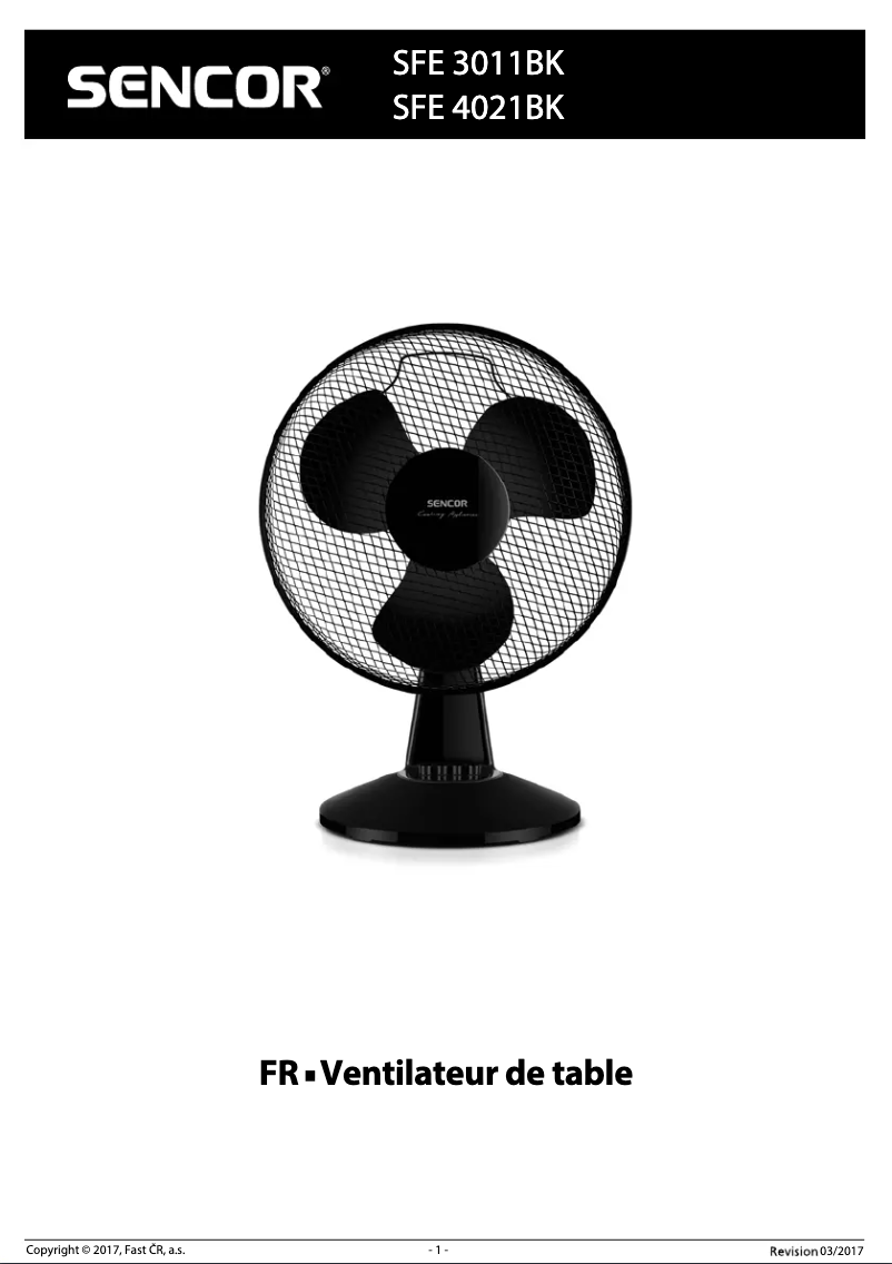 Página 1 del manual Manual de usuario Sencor SFE 4021BK