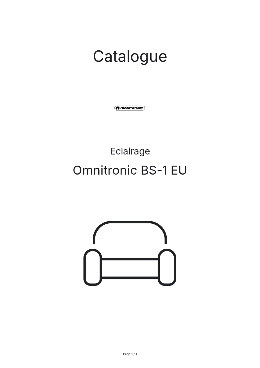 Page n°1 - Catalogue Omnitronic BS-1 EU