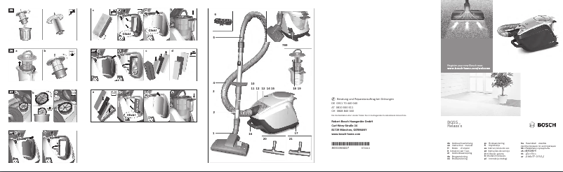 Page n°1 - Manuel utilisateur Bosch Relaxx'x ProSilence Plus BGS5320R