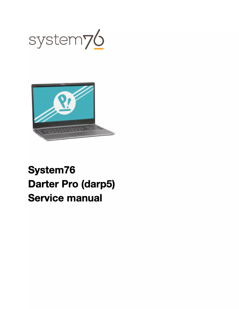 Page n°1 - Manuel utilisateur System76 Darter Pro