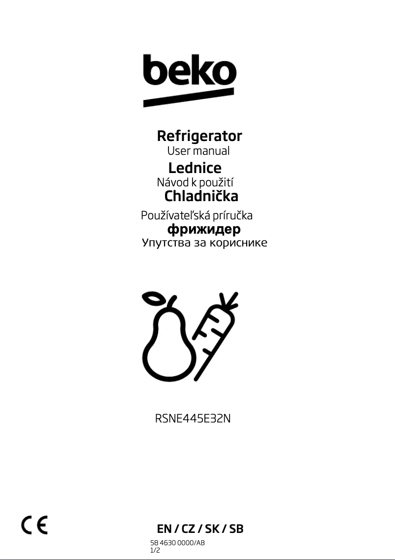 Page n°1 - Manuel utilisateur Beko RSNE445E32N