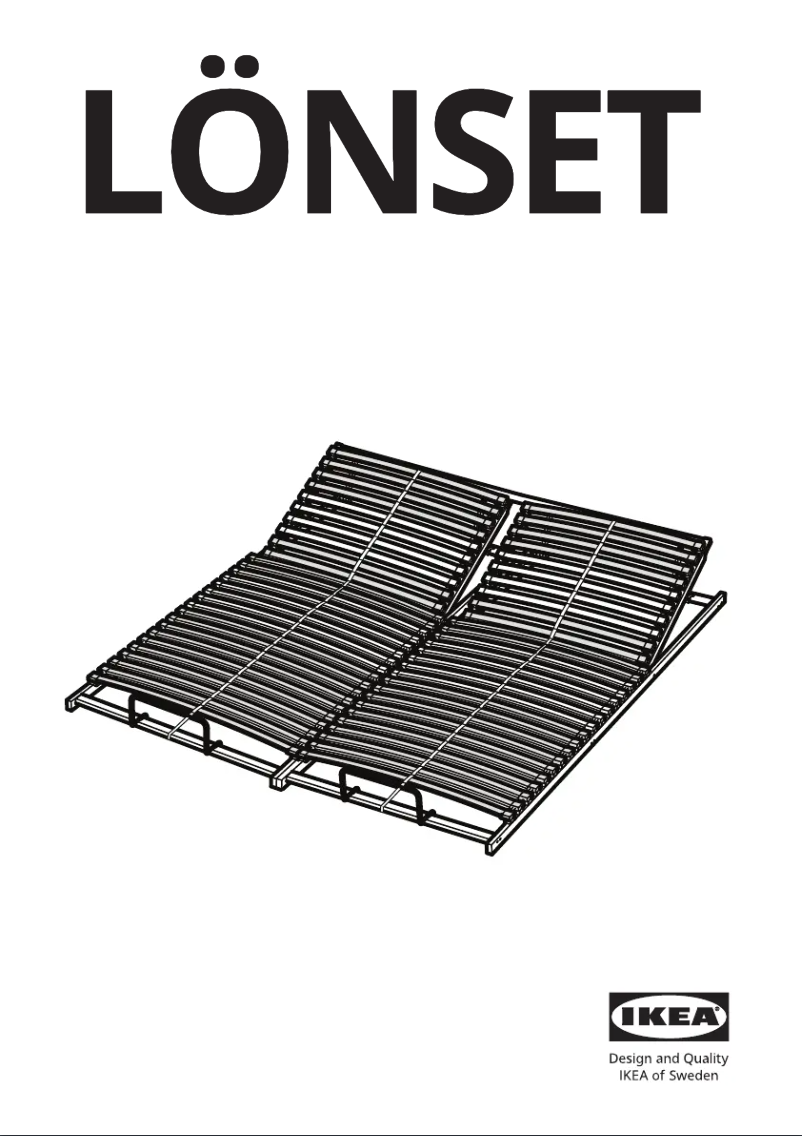 Page 1 de la notice Manuel utilisateur Ikea LÖNSET 102.783.37