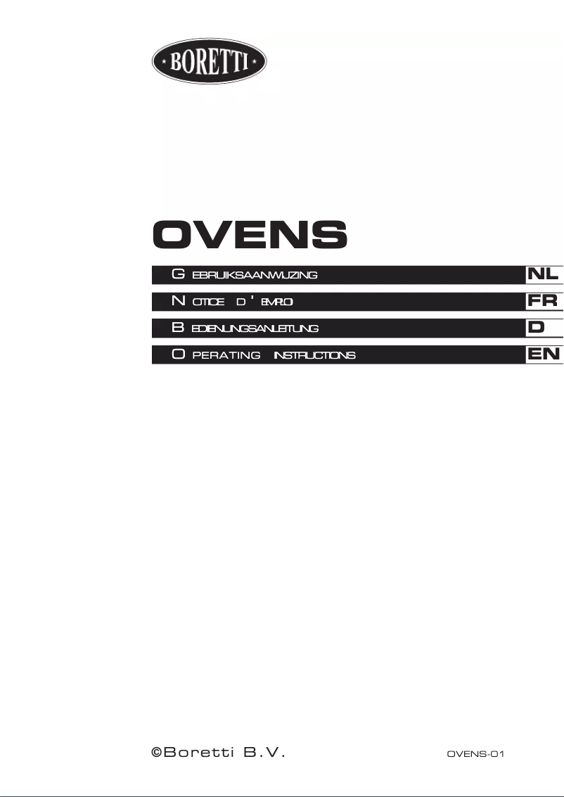 Page 1 de la notice Manuel utilisateur Boretti SP R 60 IX