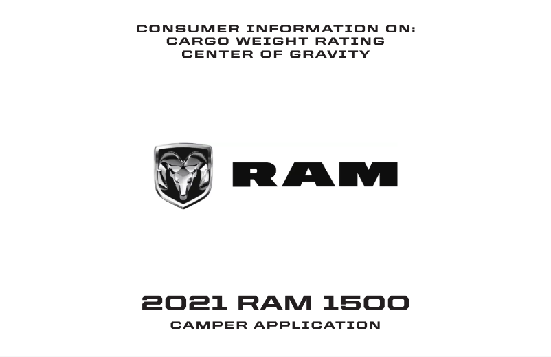 Page 1 de la notice Manuel utilisateur RAM 1500 (2021)