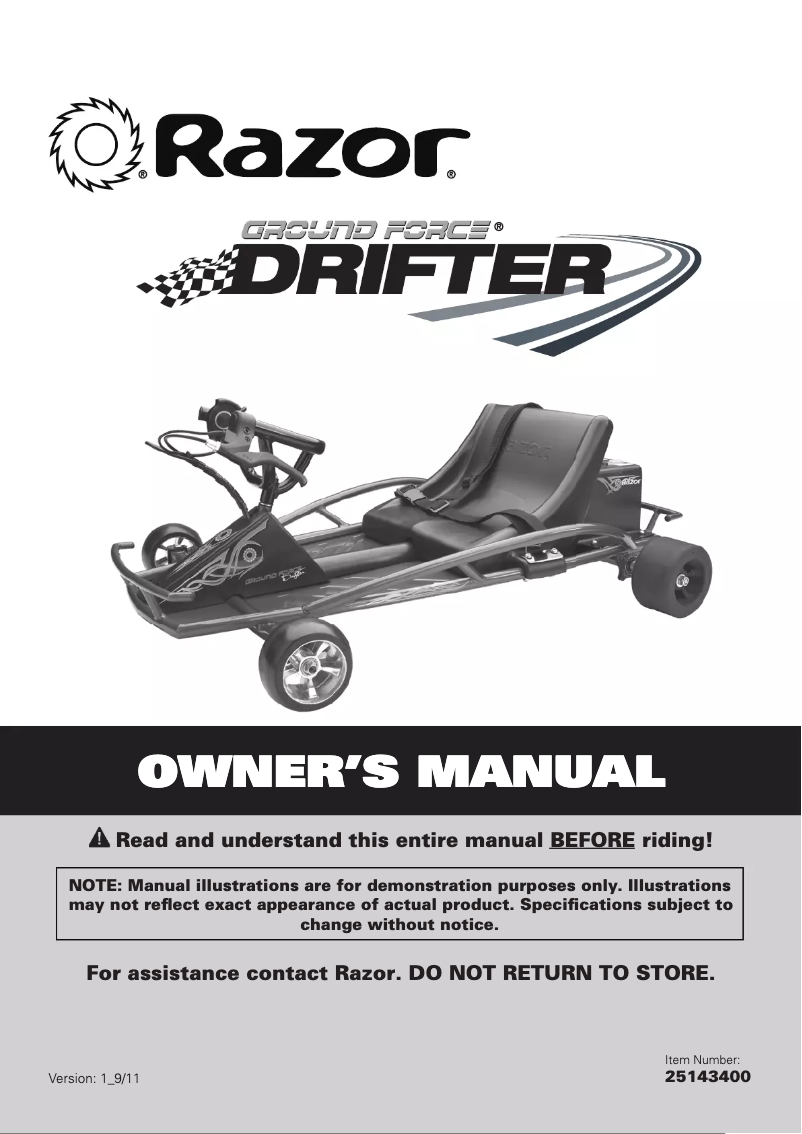 Image de la première page du manuel de l'appareil Ground Force Drifter