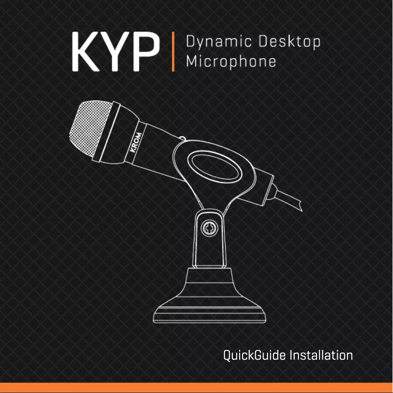 Page n°1 - Manuel utilisateur NOX Krom Kyp