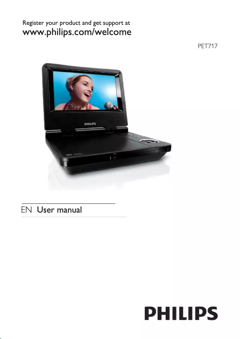 Page 1 de la notice Manuel utilisateur Philips PET717
