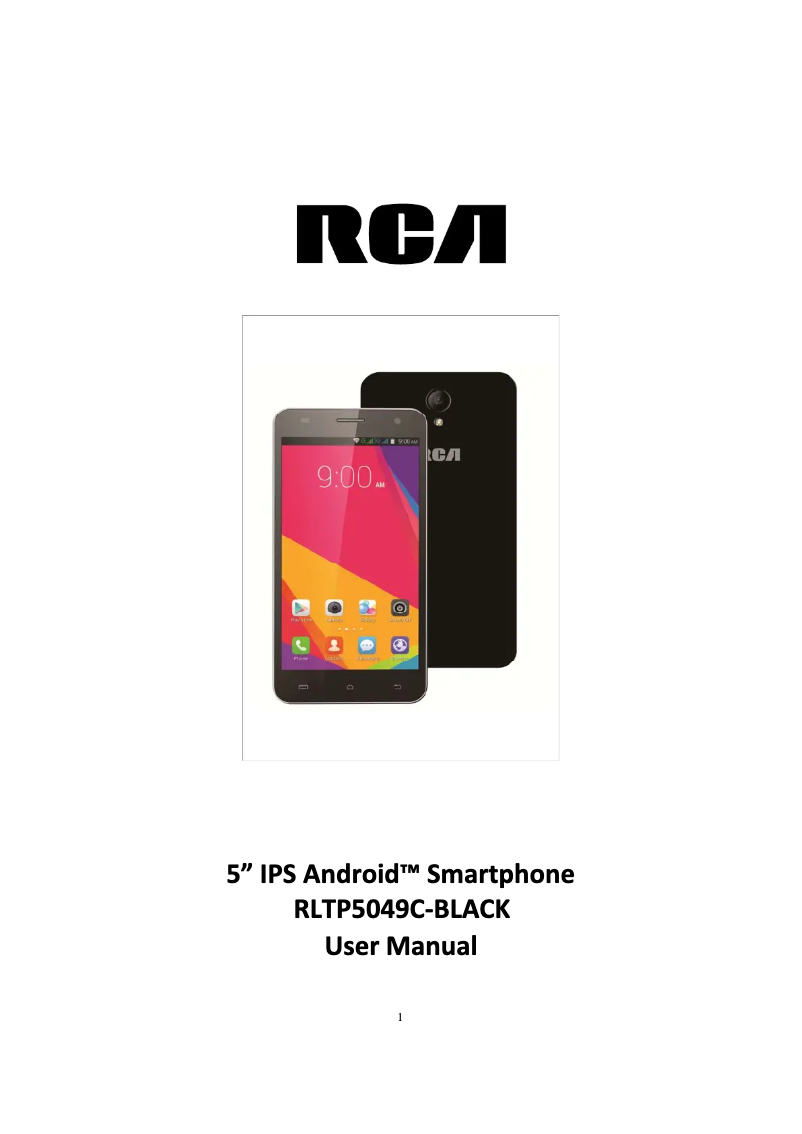 Page n°1 - Manuel utilisateur RCA RLTP5049C