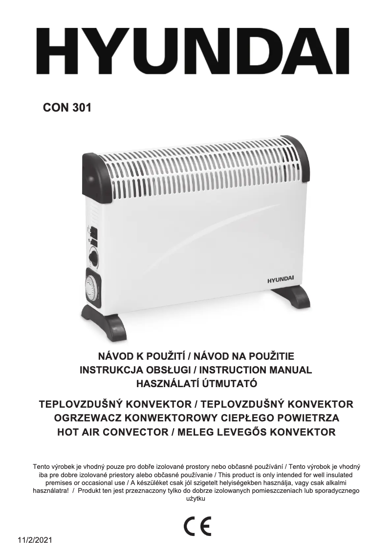 Page 1 de la notice Manuel utilisateur Hyundai CON 301