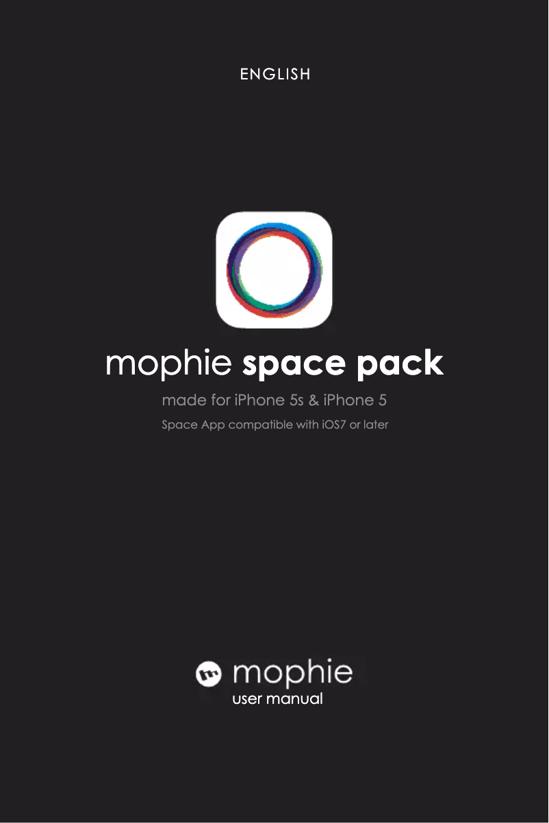 Page 1 de la notice Manuel utilisateur Mophie Space pack