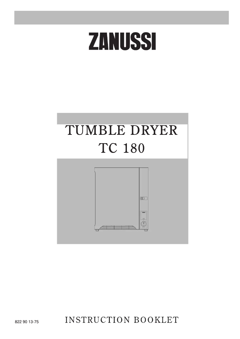 Page 1 de la notice Manuel utilisateur Zanussi TC 180W