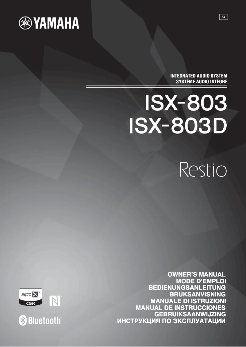 Page n°1 - Mode d'emploi Yamaha ISX-800