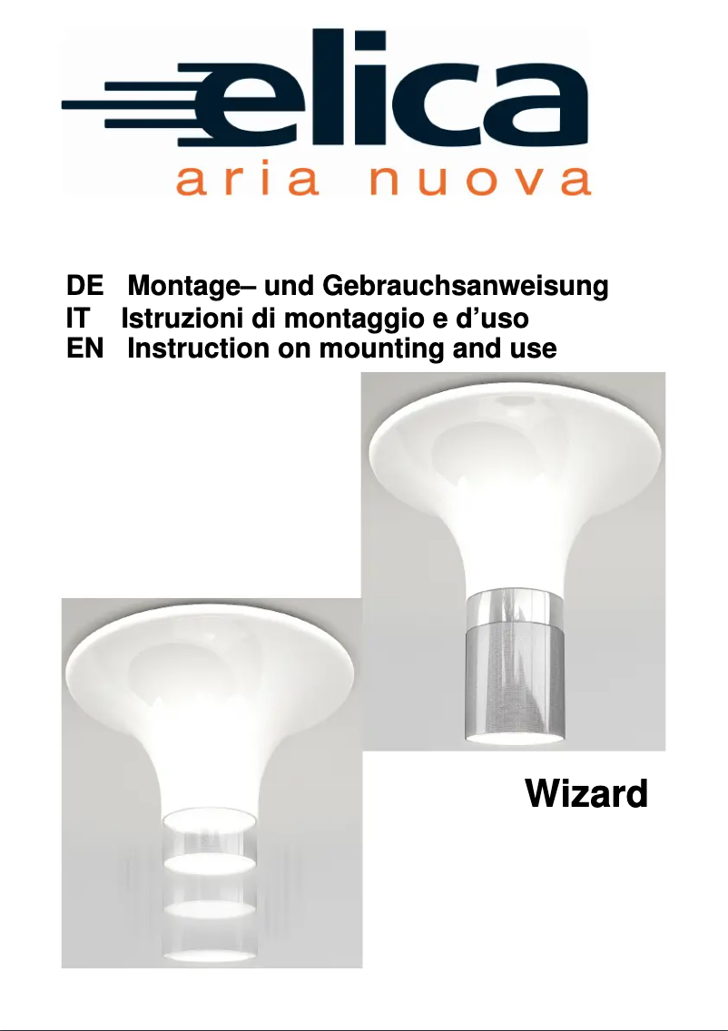 Página 1 del manual Manual de usuario Elica Wizard