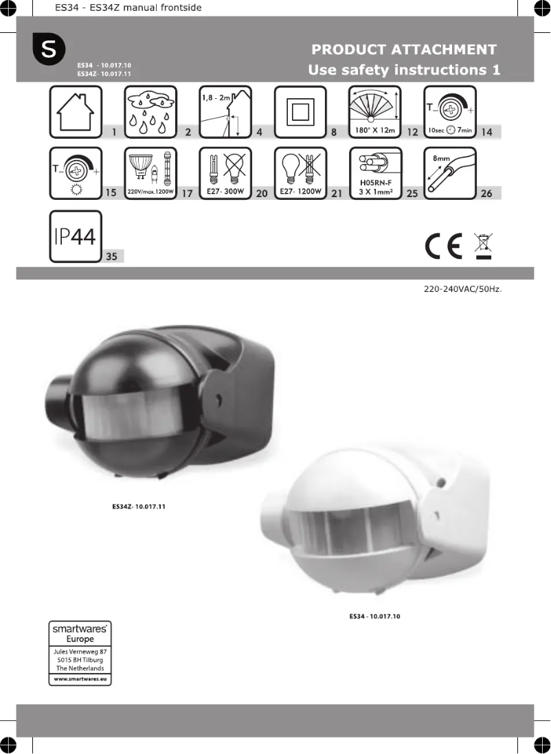 Image de la première page du manuel de l'appareil ES34Z