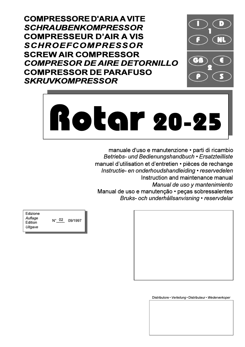 Page 1 de la notice Manuel utilisateur Fini Rotar 25