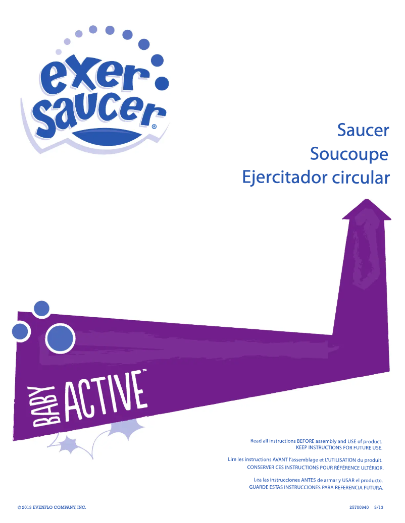 Imagen de la primera página del manual del dispositivo Exersaucer Moovin' & Groovin'