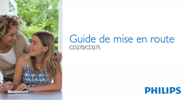 Page 1 de la notice Guide de démarrage rapide Philips Perfect sound CD2751S