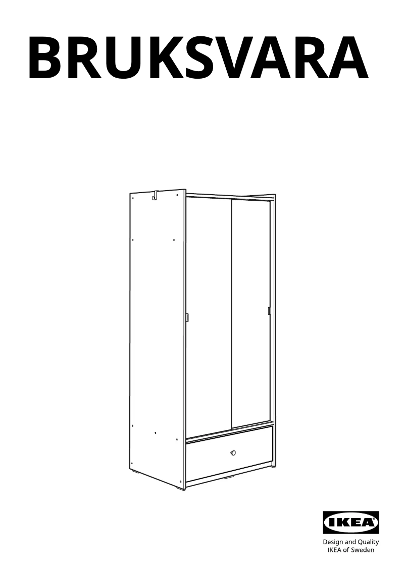 Page 1 de la notice Manuel utilisateur Ikea BRUKSVARA 605.758.82