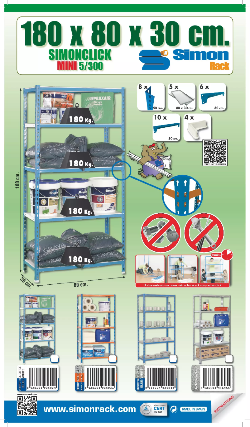 Page 1 de la notice Manuel utilisateur Simonrack Simonclick 5/400