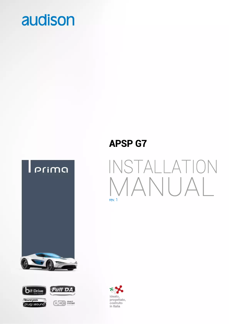 Image de la première page du manuel de l'appareil Prima APSP G7