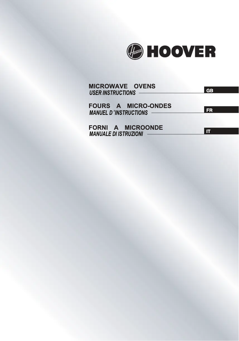 Page 1 de la notice Mode d'emploi Hoover HM20GX