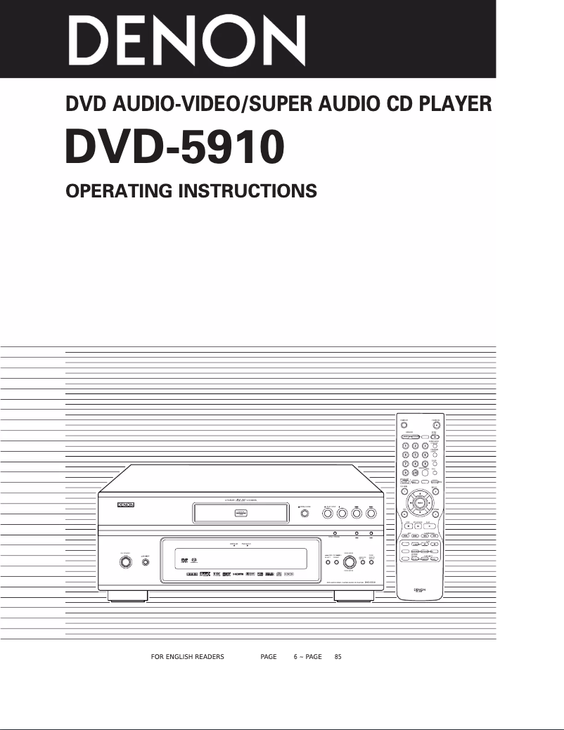 Página 1 del manual Manual de usuario Denon DVD-5910